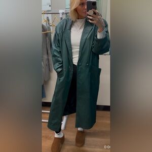 Green Leather Coat